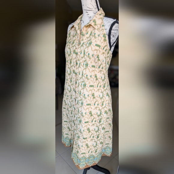 NWOT TOMMY BAHAMA Slik Halter Floral Shirt Dress Size Medium - Picture 5 of 11